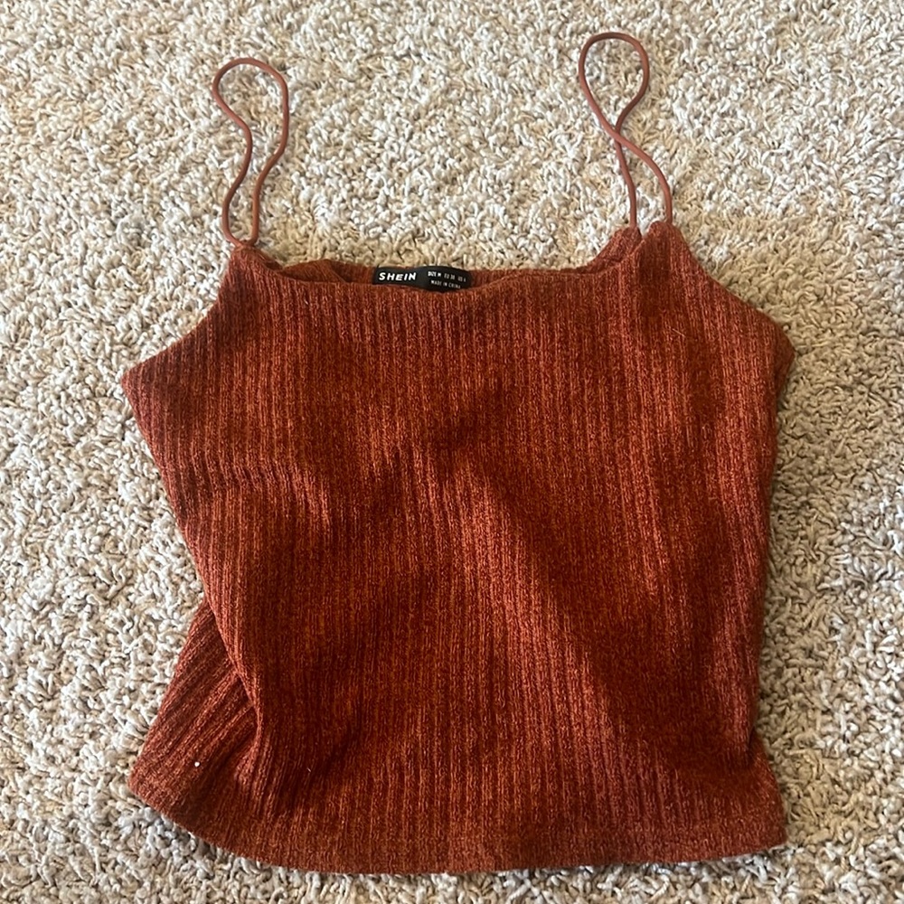 shein knit crop tank top, new condition!
